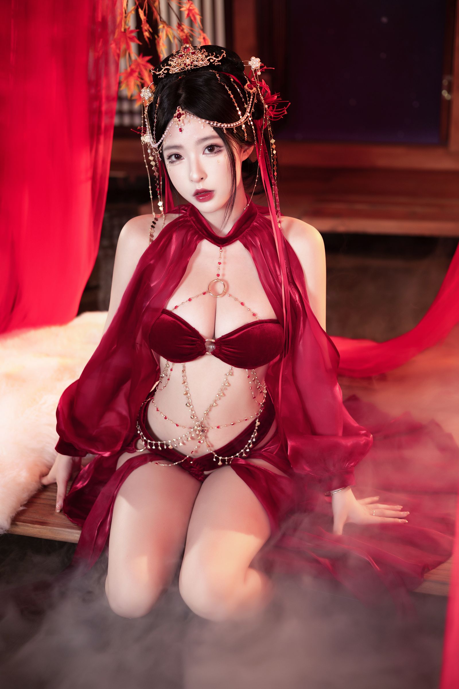 [清水由乃] NO.055 月下舞姬-黑丝袜写真