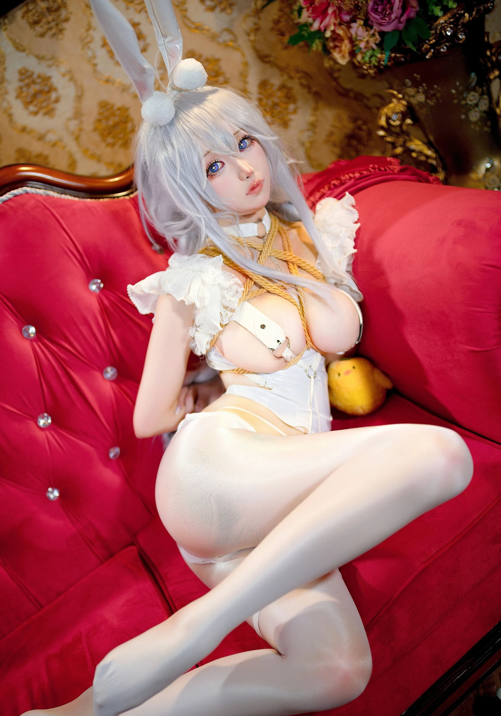 懒懒的白兔 恶毒-黑丝袜写真