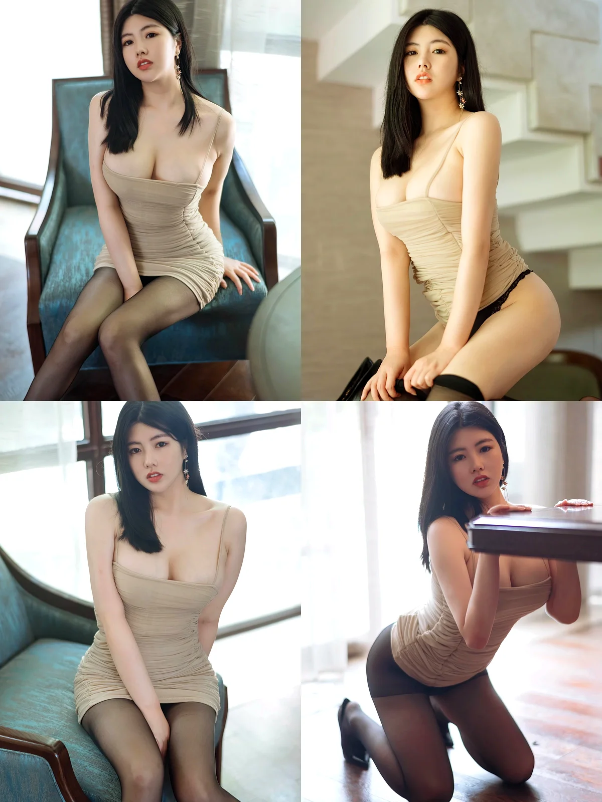 [HuaYang花漾] – NO.0354 – 娜露Selena-黑丝袜写真