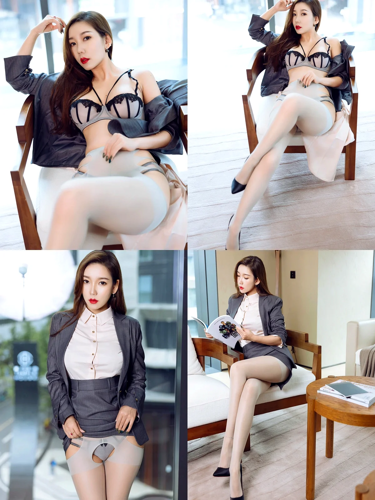 [HuaYang花漾show] - NO.0470 - 艾静香 - 黑丝袜写真-黑丝袜写真