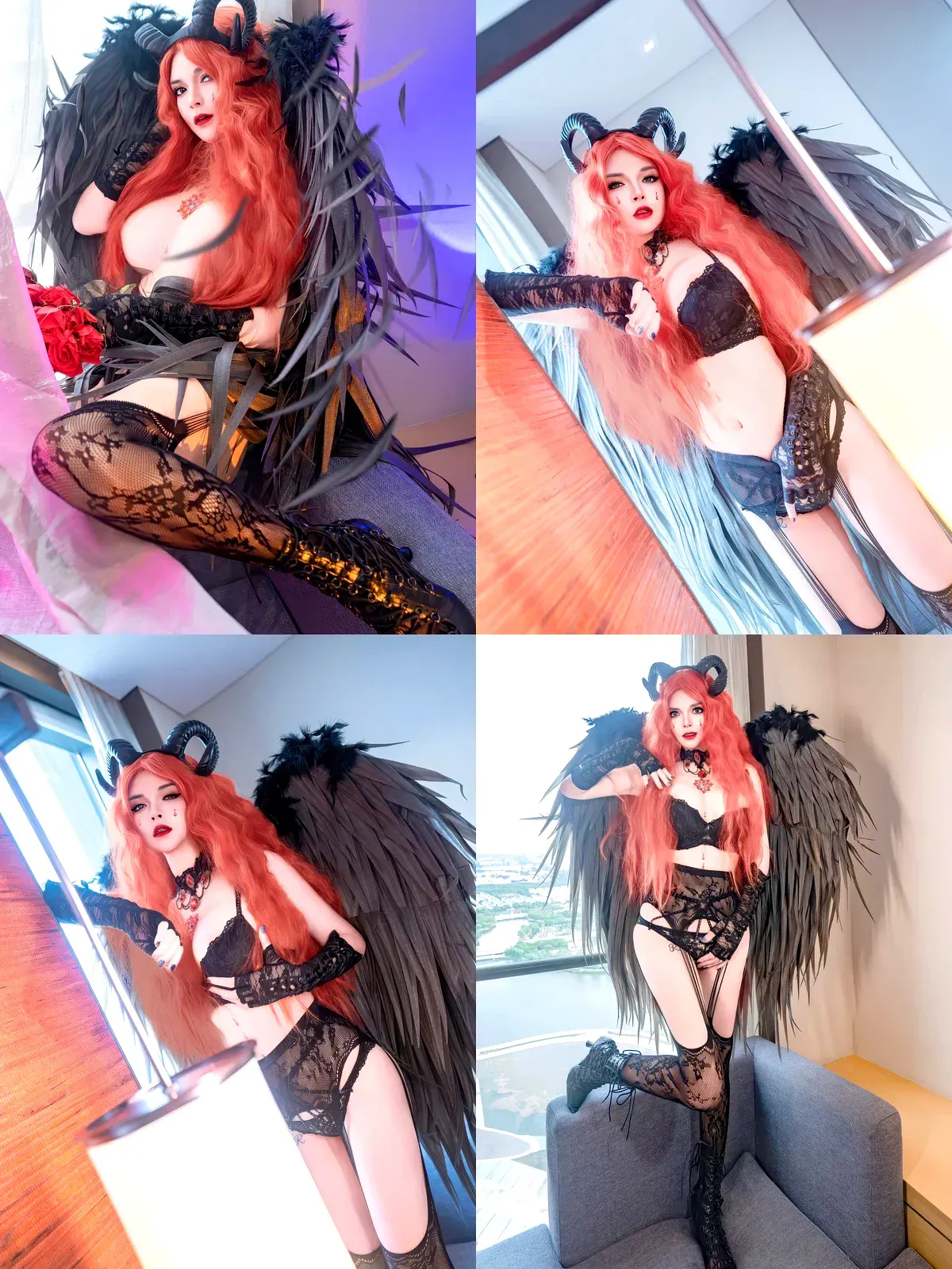 [Xiuren秀人网] – NO.10994 – 伊丽莎有点白-黑丝袜写真