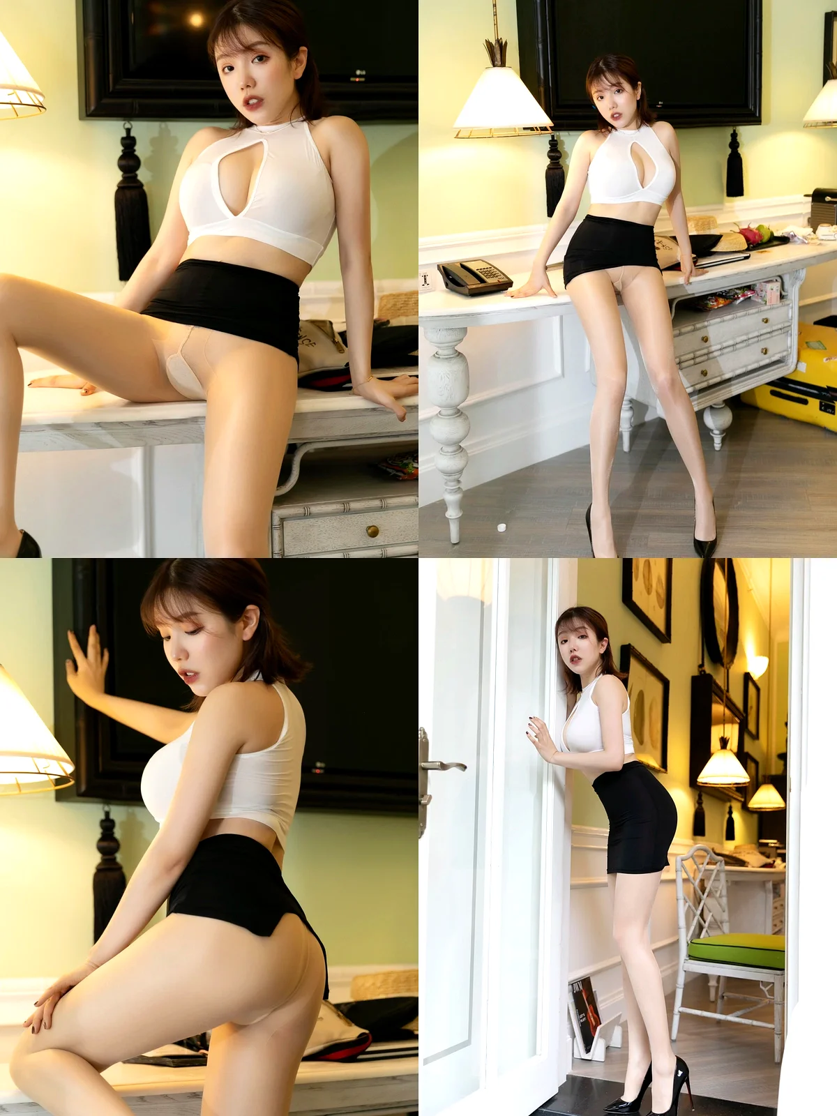 [YouMi尤蜜荟] – NO.0324 – 黄楽然-黑丝袜写真