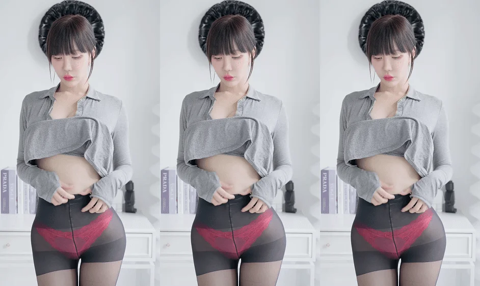 长腿模特制服内衣秀写真 [320V]-黑丝袜写真